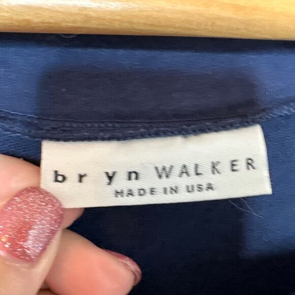 Bryn Walker Super Boxy Dolman Sleeve French Terry Blue Top Size large - Picture 3 of 6